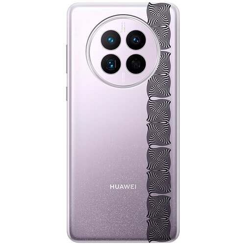 Силиконовый чехол с принтом Illusions (Line) для Huawei Mate 50 / 50E / Хуавей Мейт 50 / 50Е силиконовый чехол с принтом illusions line для huawei mate 50 50e хуавей мейт 50 50е