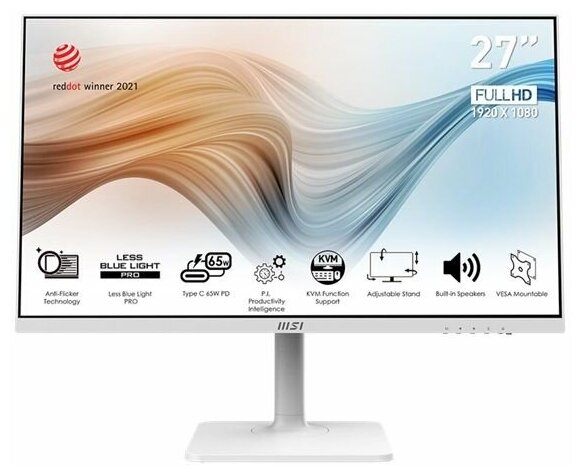 Монитор 27" MSI Modern MD272PW IPS Flat 1920x1080 75Hz Adaptive-Sync (3PB1) (9S6-3PB19H-063)