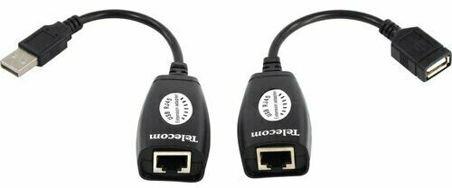 Удлинитель по «витой паре» USB A -> A Telecom TU824