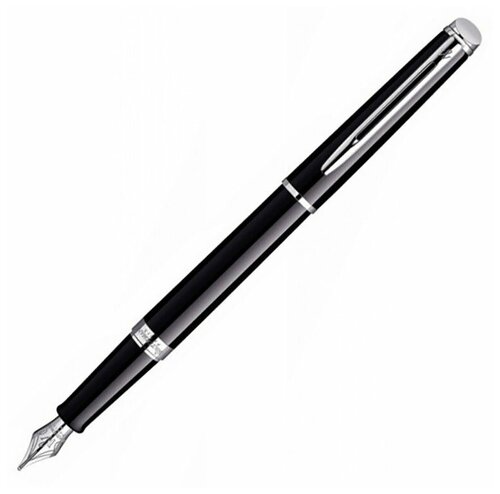 Ручка перьевая Waterman Hemisphere Mars Black CT F, черный/серебристый