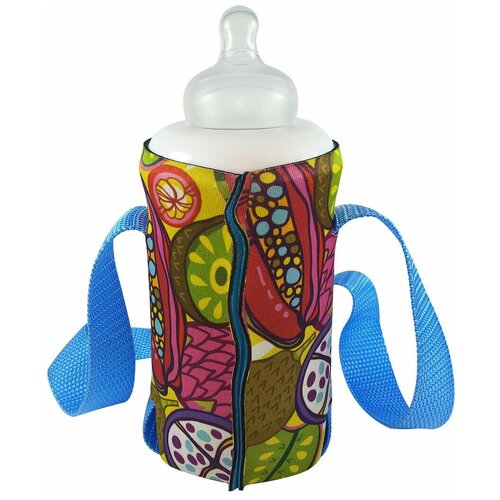 фото Чехол-держатель для детских бутылочек и банок с широким горлом "сочные фрукты" wow! gimpas