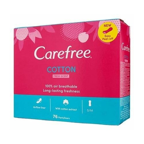 Прокладки женские Сarefree СOTTON Feel fresh scent 76 шт