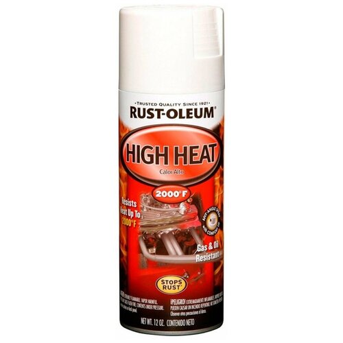 Эмаль термостойкая Rust-Oleum до 1093С белая 0,34 кг