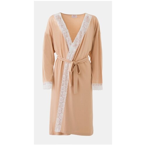 фото Халат minaku, размер 54, бежевый