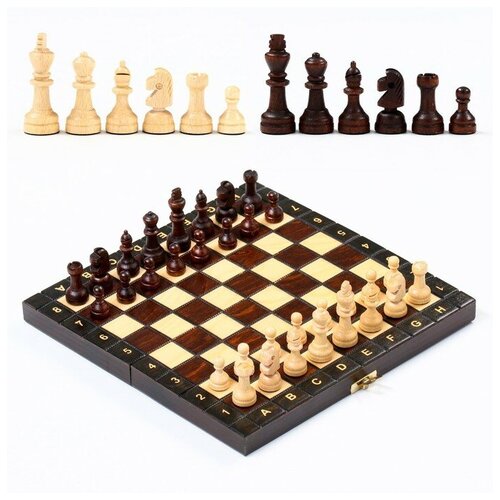 Шахматы польские Madon, ручная работа, 27 х 27 см, король h-6 см. пешка h-2.5 см шахматы madon шахматы классические 48 см madon деревянные польша