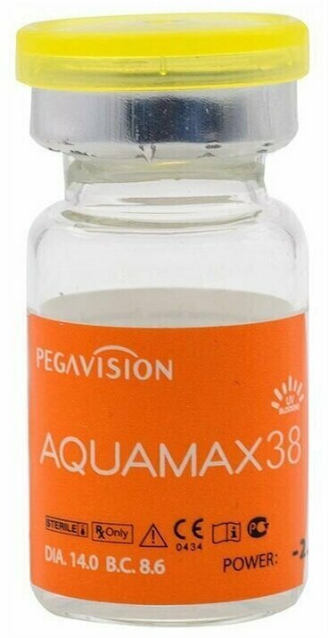 PEGAVISION Контактная линза Aquamax 38(флакон) 8.6 -7,50(1 линза)