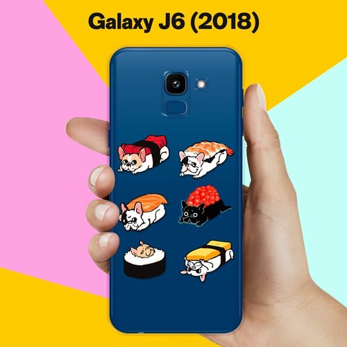 Силиконовый чехол Суши-собачки на Samsung Galaxy J6 (2018) силиконовый чехол суши собачки на samsung galaxy a51