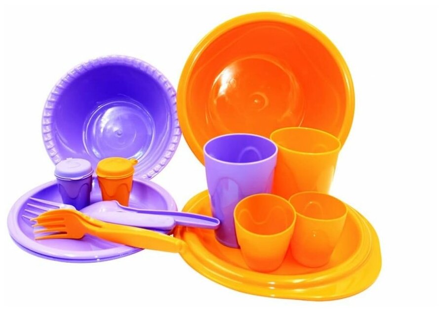 Набор посуды для пикника Siesta на 2 персоны 14 шт следопыт PF-CWS-PS04