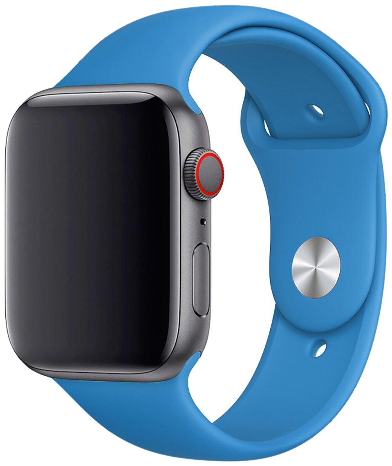 Силиконовый ремешок для Apple Watch 42 мм/44 мм (Эпл Вотч), Джинсово-синий