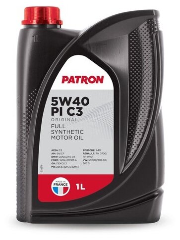 Масло моторное Patron 5W40 PI C3 SN/CF (1) 5W40PIC31LORIGINAL