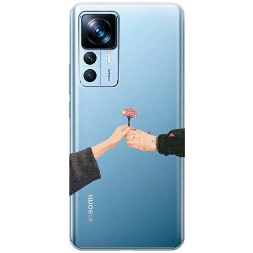 Силиконовый чехол с принтом Hands для Xiaomi 12T / 12T Pro / Сяоми 12Т / 12Т Про чехол книжка на xiaomi 12t 12t pro сяоми 12т 12т про c принтом хвоя на розовом золотистый