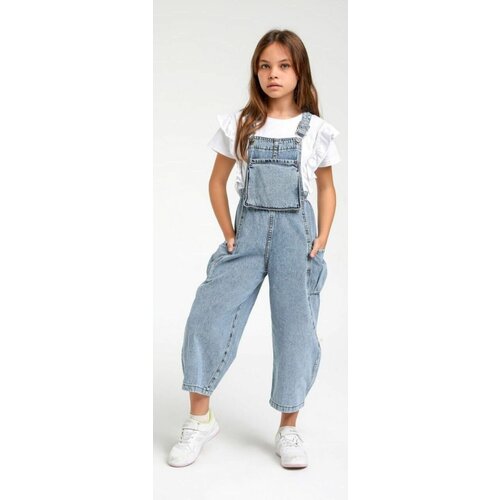 фото Комбинезон джинсовый для девочки 116 хит 2023 нет бренда