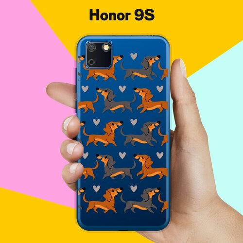 Силиконовый чехол на Honor 9S Узор из такс / для Хонор 9 эс силиконовый чехол узор из такс на honor 9s