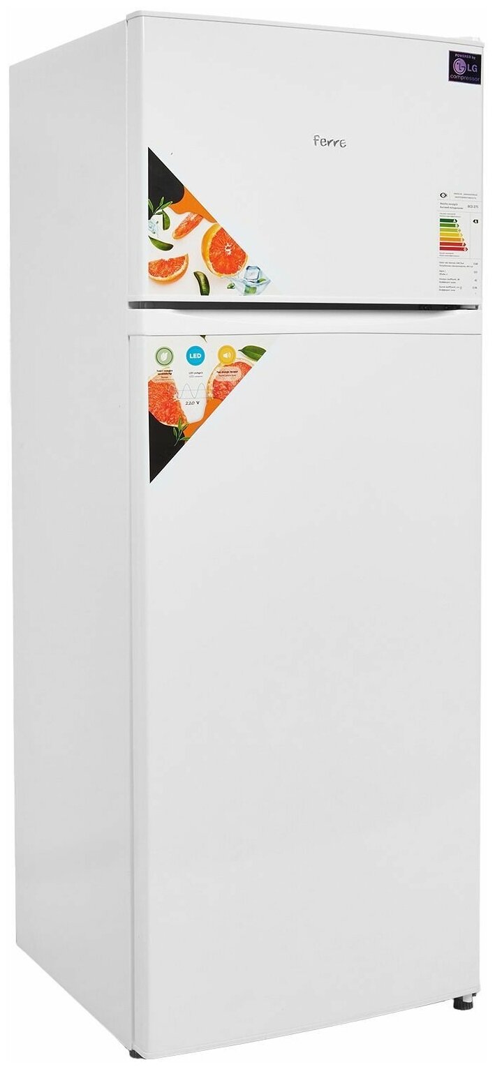 Холодильник двухкамерный FERRE BCD-275 белый - фотография № 1