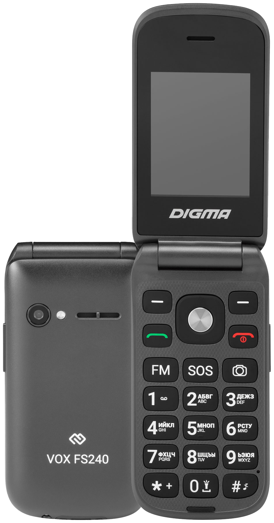 Телефон DIGMA VOX FS240, серый