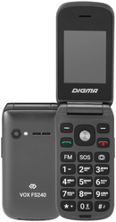 Мобильный телефон Digma VOX FS240 32Mb серый моноблок 2Sim 2.44" 240x320 0.08Mpix GSM900/1800 FM microSDHC max32Gb