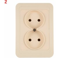 Предназначена для подключения электроприборов к силовой электрической сети.;
Розетка с рамкой Mimoza 25017 двойная скрытая установка бежевая  ...