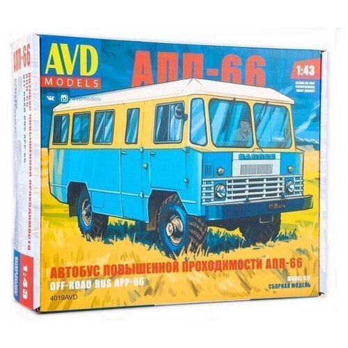 AVD MODELS Автобус повышенной проходимости АПП-66 (4019AVD) 1:43 ланцов м погранец повышенной проходимости