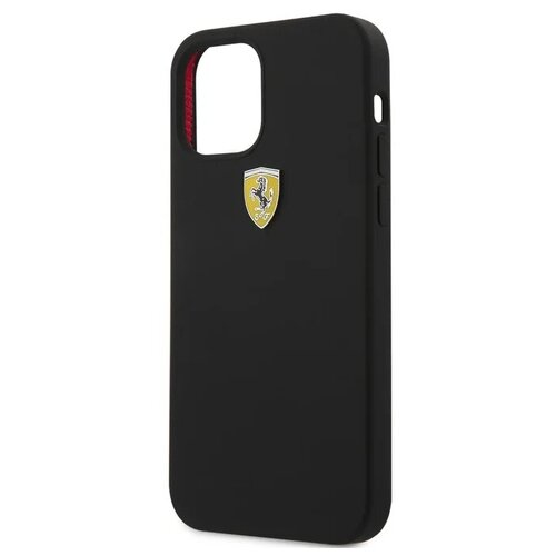 фото Ferrari для iphone 12 mini (5.4) чехол on-track liquid silicone with metal logo hard black