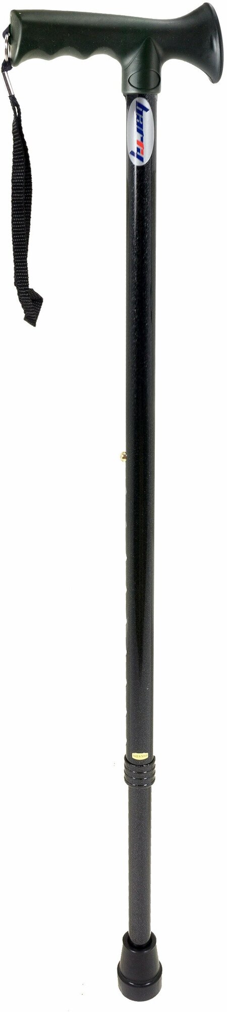 Трость телескопическая с эргономичной резиновой рукояткой (ручкой) 10116 BL, чёрная