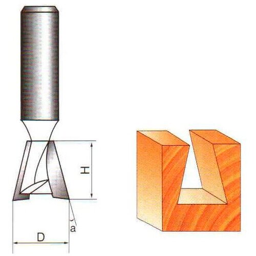 Фреза Globus 1006 D16 ласточкин хвост