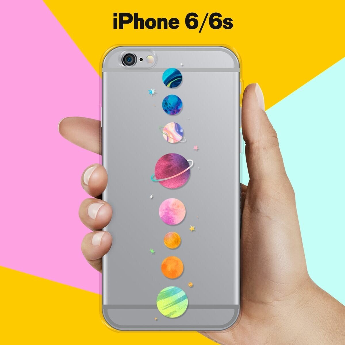 Силиконовый чехол Планеты на Apple iPhone 6/6s