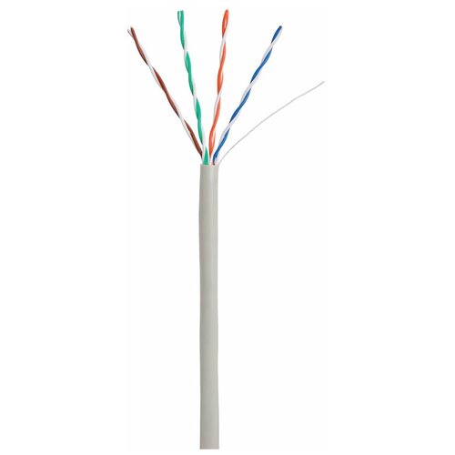 Кабель Netlan U/utp 4 пары, категория 5e, внутренний, Pvc, серый, 305м Cca-uu004-5e-pvc-gy .