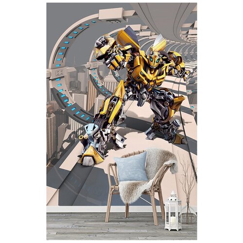 K07202 Фотообои Флизелиновые с виниловым покрытием для подростков Роботы Трансформеры 200х270 см
