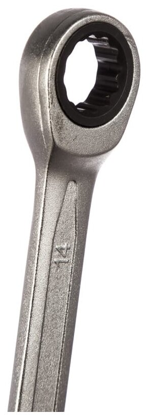 Ключ Kraft комбинированный с храповым механизмом 14мм (Cr-V, холодный штамп, холдер), - фото №4