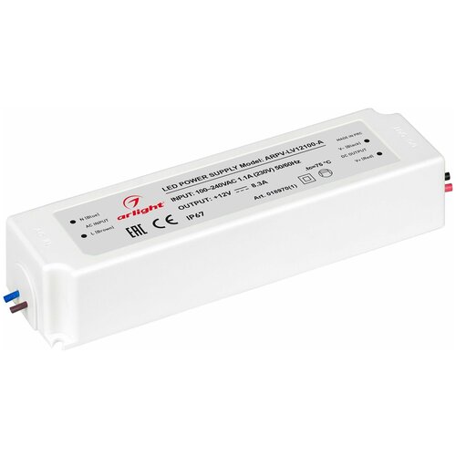 LED-драйвер / контроллер Arlight ARPV-LV12100-A блок питания ac dc 12v 100w 018970 1 arpv lv12100 a герм ip67 пластик