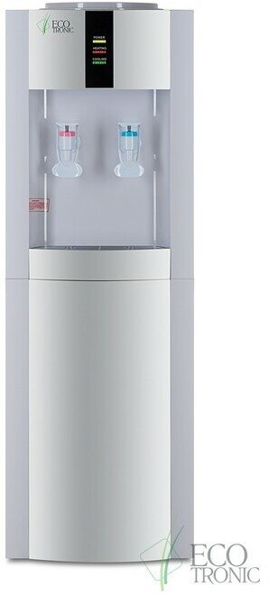 Кулер для воды Ecotronic H1-LE v.2, нагрев и охлаждение, 500/60 Вт, бело-серебристый