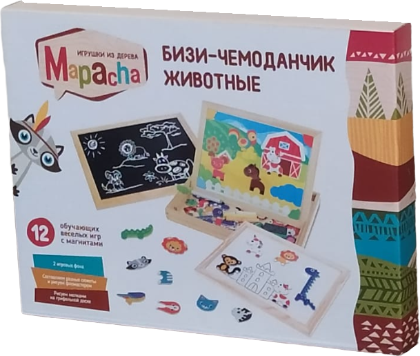 Игрушка развивающая Mapacha Бизи-чемоданчик Животные - фото №20