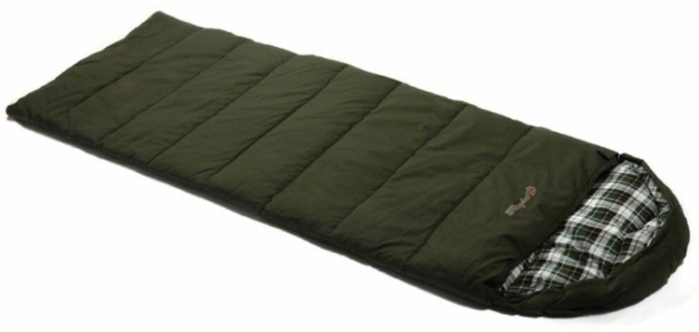 Спальный мешок туристический CHANODUG 200+35*80 см, до -15С, зеленый