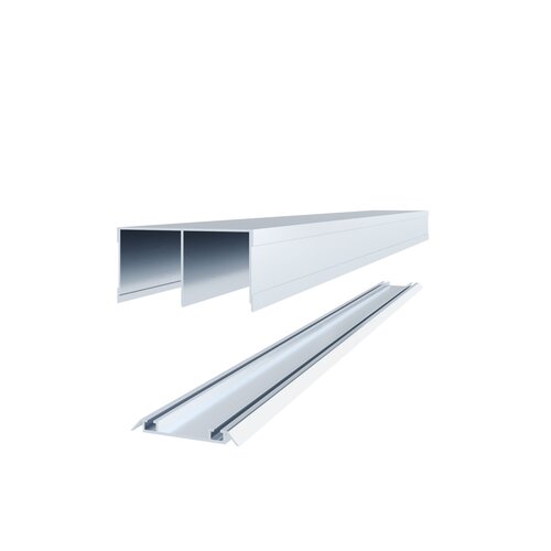 Направляющие для дверей-купе Элегант, 120 см, цвет серебро