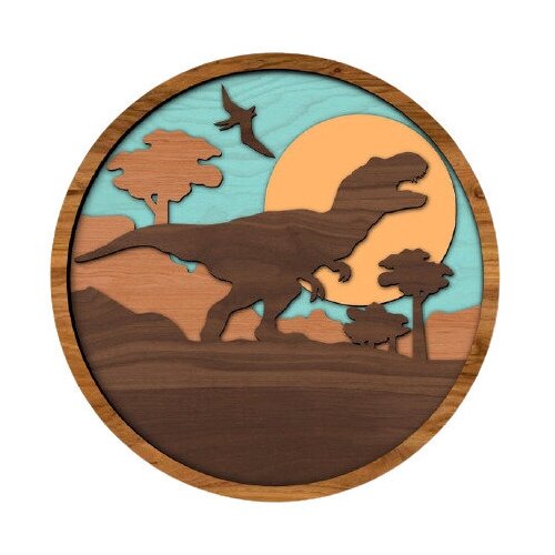 Чертеж, Набор для творчества детский Динозавр, DXF на ЧПУ лазер