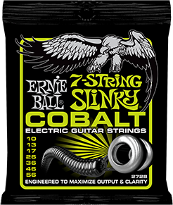 Ernie Ball 2728 струны для 7стр. эл. гитары Cobalt Regular Slinky 7 (10-13-17-26-36-46-56)