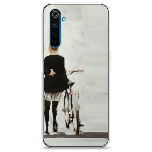 фото Силиконовый чехол "пара на велосипедах 2" на realme и oppo realme 6 pro / реалми 6 про case place