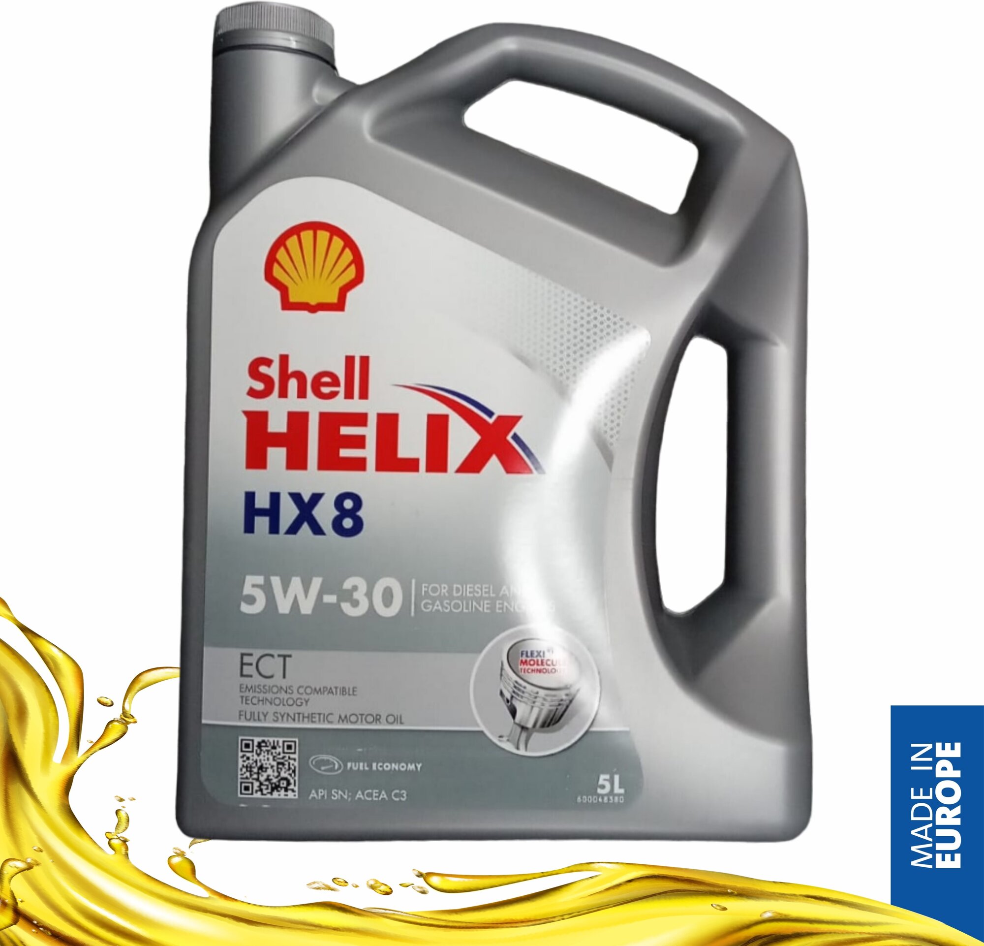 Моторное масло SHELL Helix HX8 ECT 5W-30 синтетическое 1л - фото №2