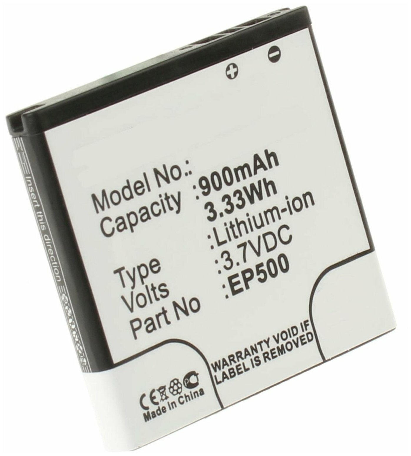Аккумулятор iBatt iB-B1-M319 900mAh для Sony Ericsson EP500,
