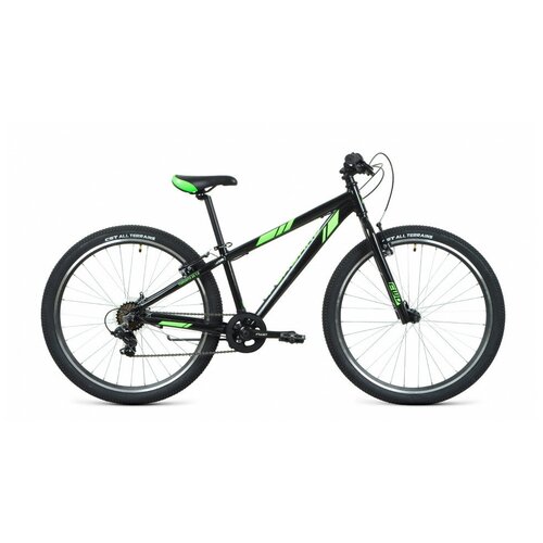 фото Велосипед forward toronto 26 1.2 (26" 7 ск. рост 13") 2020-2021, черный/ярко-зеленый