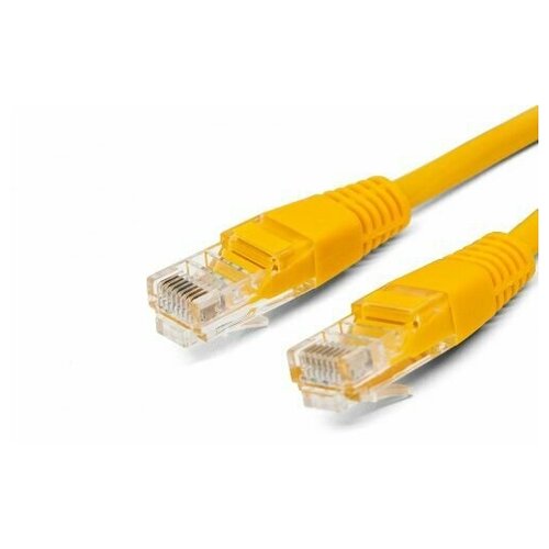 патч корд u utp 5e кат 5м filum fl u5 5m y 26awg 7x0 16 мм кабель для интернета омедненный алюминий cca pvc жёлтый Патч-корд U/UTP 5e кат. 10м Filum FL-U5-10M-Y 26AWG(7x0.16 мм), кабель для интернета, омедненный алюминий (CCA), PVC, жёлтый