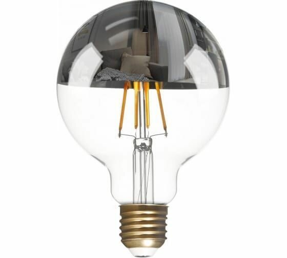 лампа светодиодная smartbuy led sbl-g95chromeart-7-30k-e27 е27 груша 7вт 3000к - фото №5