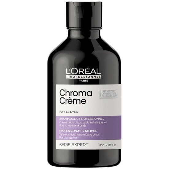 Шампунь-крем L`oreal Professionnel Chroma Creme с фиолетовым пигментом, для нейтрализации желтизны очень светлых волос, 300 мл