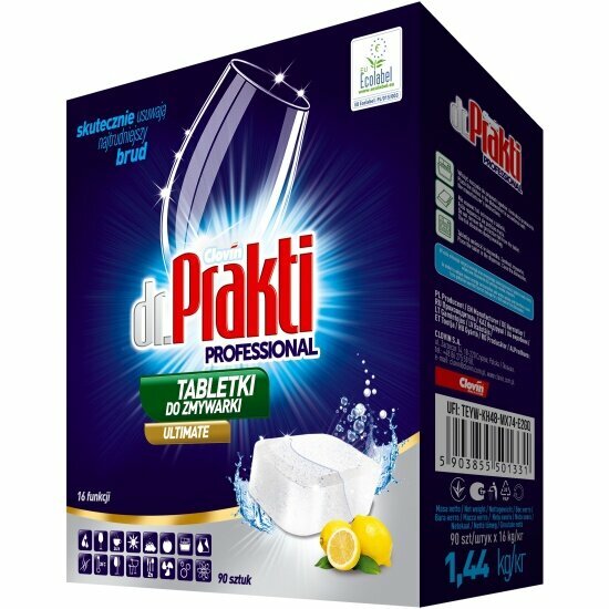 Таблетки для посудомоечных машин DR Prakti Professional, 90 шт