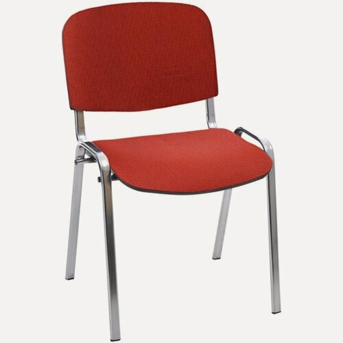 Изображение товара Стул Helmi HL-F01 "Изо", каркас хром, обивка ткань красная с черным