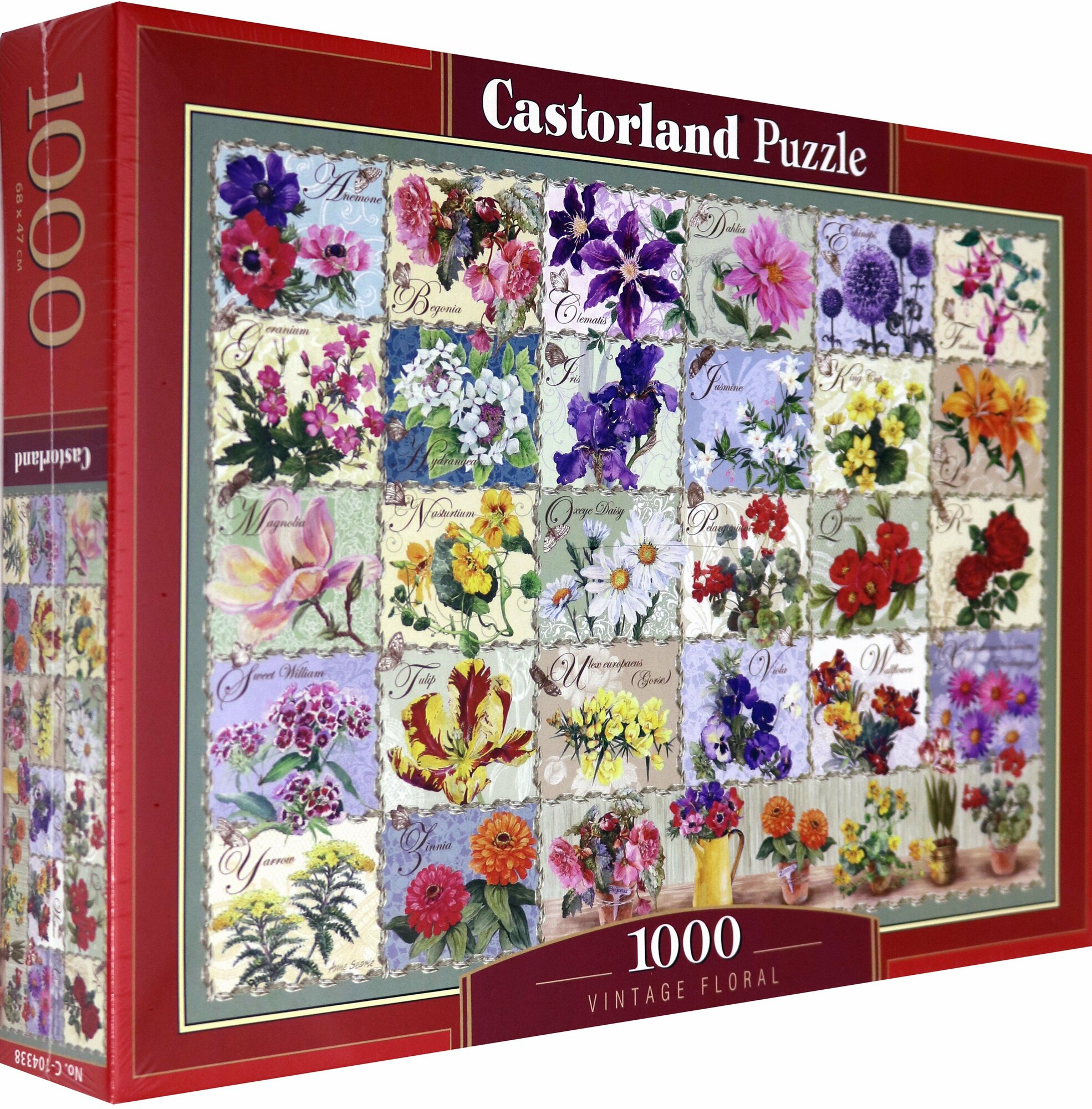 Puzzle-1000 Цветы.Коллаж (C-104338) Castorland - фото №8