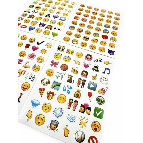 Стикеры Animoji BIG Дари Облака (Smile, смайлы, анимоджи) - 4 листа (192 наклейки)