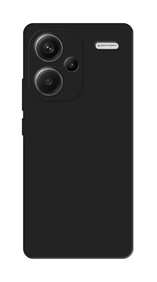 Матовый силиконовый чехол на Xiaomi Redmi Note 13 Pro Plus / Сяоми Редми Нот 13 Про + с защитой камеры, черный