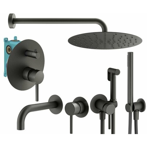 Комплект смесителей для душа Plumberia Selection KITZXO18GR210, Графит матовый