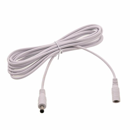 Удлинитель кабеля питания 55 x 21 мама - 55 x 21 папа белый - 2 метра 600₽